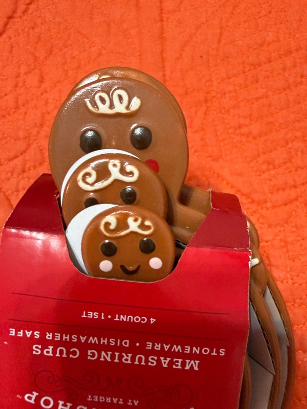 Wondershop Brown Gingerbread Stackable Measuring Cups New
